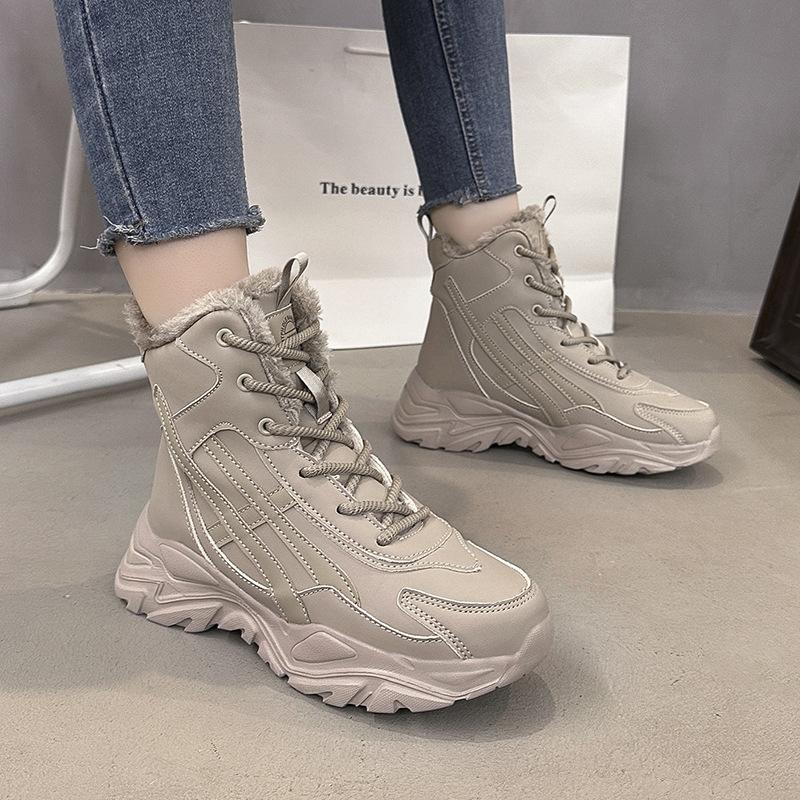 Snow boots, short boots, winter plush thick cotton boots, large cotton shoes