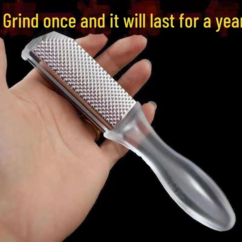 Stainless Steel Double-Sided Foot Grinding Stone for Pedicure
