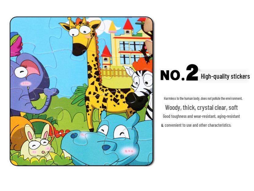 Wooden Animal Jigsaw Puzzle with Frame for Children 0-3 Years – Educational Toy & Gift