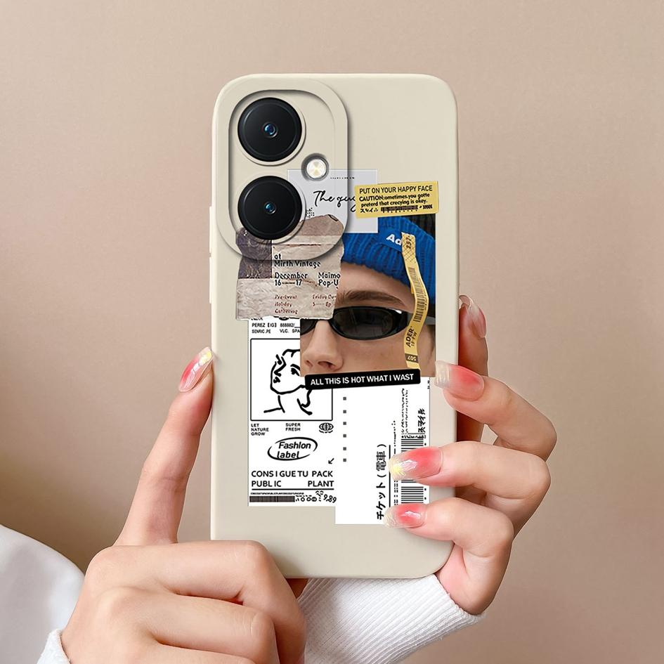 Telefonskal till Vivo X90 Pro V29 Lite Y36 Y27 Y17S Y78+ Högkvalitativt Mode Cool Girl Pojke Skärmskydd Bumper Silikon Mjukt skal till Vivo Capa