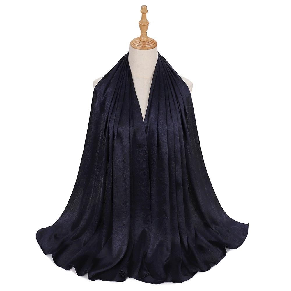 

Женский Малайзия Модель Имитация Шелка Гладкий Сатин Длинный Шарф Головной Убор Мусульманский Хиджаб Шали Женский Тюрбан 70X175CM