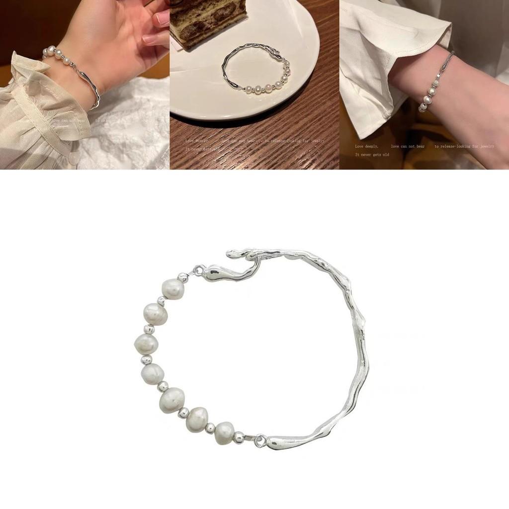 Fashionable French Baroque Pearl Bracelet For Women Unique Minimalist High-end Design