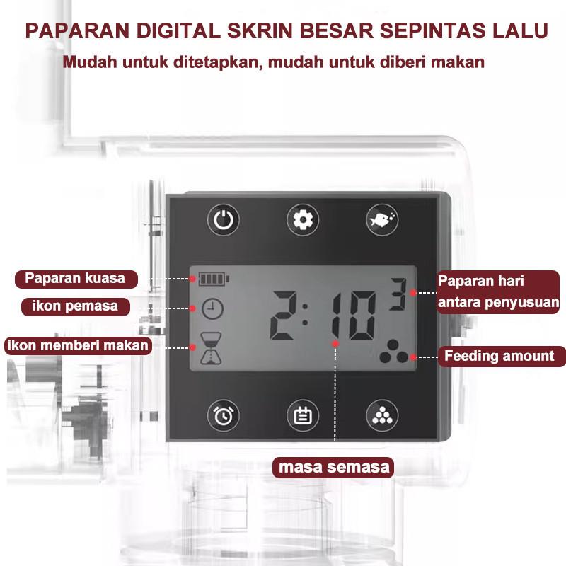 500ML Large Capacity Fish Tank Intelligent Timing Feeder Aquarium Adjustable Control Dispenser Small Food Automatic Fish Feeder