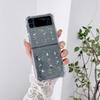 For Samsung Z Flip 3 Case Moon Star Sequin Clear Folding Phone Case For Galaxy Z Flip 4 Zflip3 5g Shockproof Hard Pc Back Cover