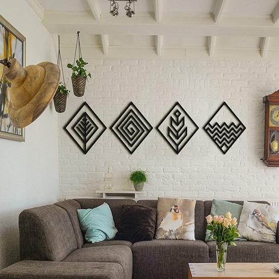 Wooden Wall Hanging Decor Art Pieces Painted Finish 4mm Thickness Home Décor for Living Room, Bedroom Elegant and Versatile