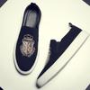 Spring Autumn New Men Leather Casual Shoes Man Fashion Slip -On Luxury Embroidery Suede Leather Shoes Trend Loafers  Summer