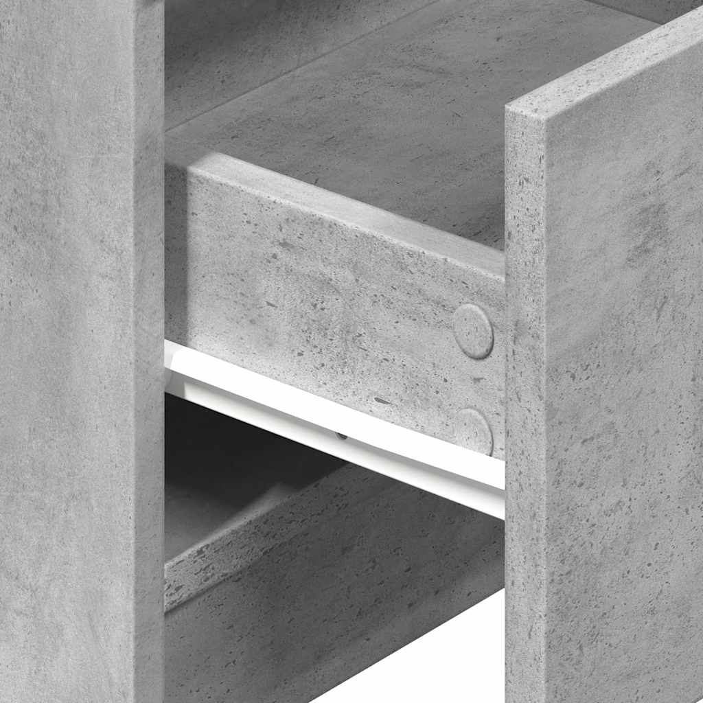 Nightstand with 2 Drawers Concrete Grey 40 X 36 X 50 Cm