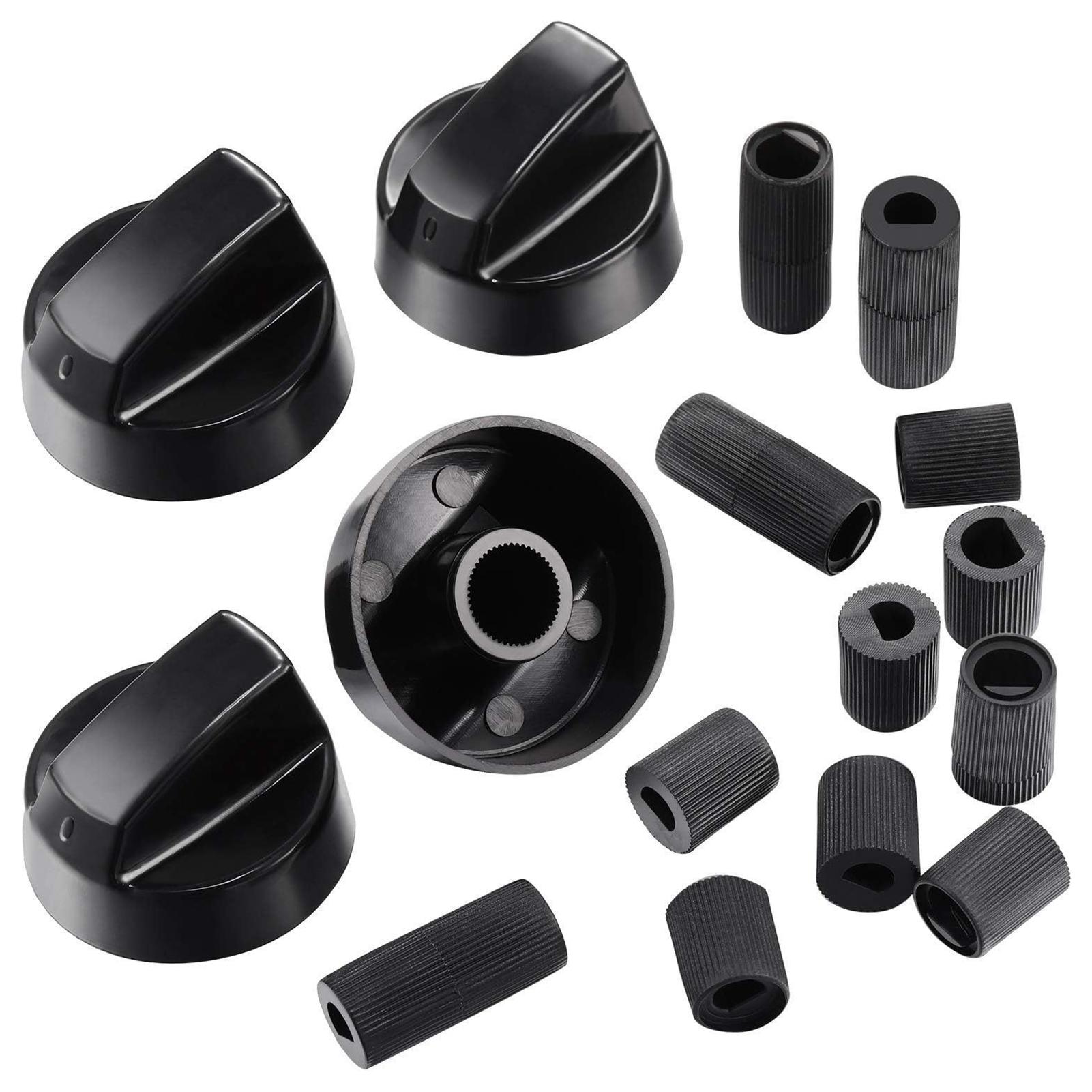 

4Pcs Gas Knob Replacement Part Replace The Oven Knob Durable Long Lasting Plastic Replacement Set For Cooking Utensils Accessory чёрный
