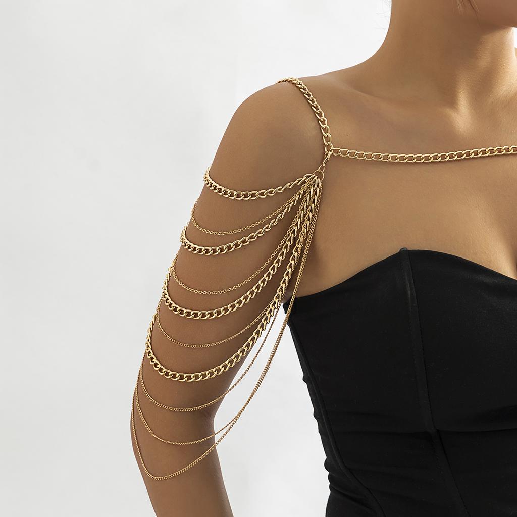 Multilayer Shoulder Chain for Women Punk Long Tassel Neck Body Jewelry Party Gifts