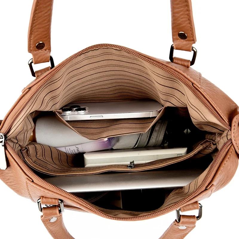 Large capacity crossbody bags for women real leather bags luxurious tote shoulder bag new