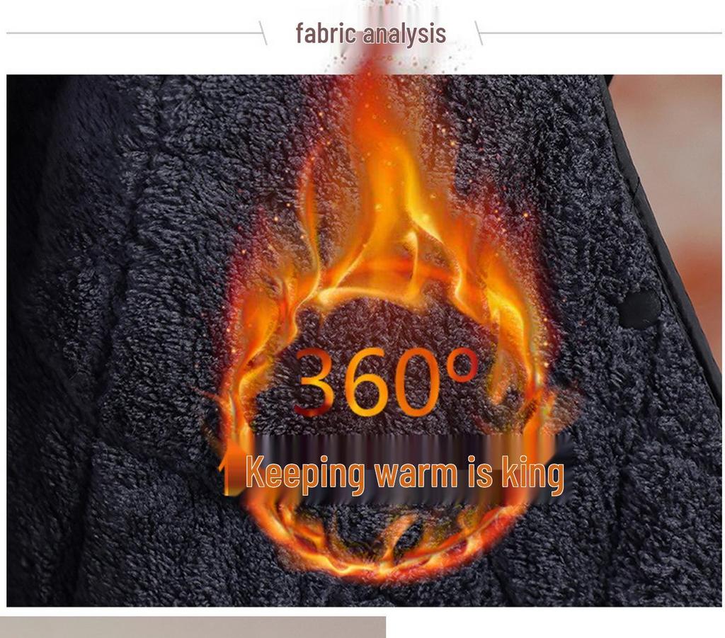 Warm Cotton Lapel Jacket with Fur Collar for Middle-aged & Elderly Women - Loose, Plus Velvet, Thickened Winter Outerwear