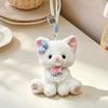 Stuffed Plush Pendant Doll Cat Shaped Table Companion Doll Cute Cat Keychain  For Children