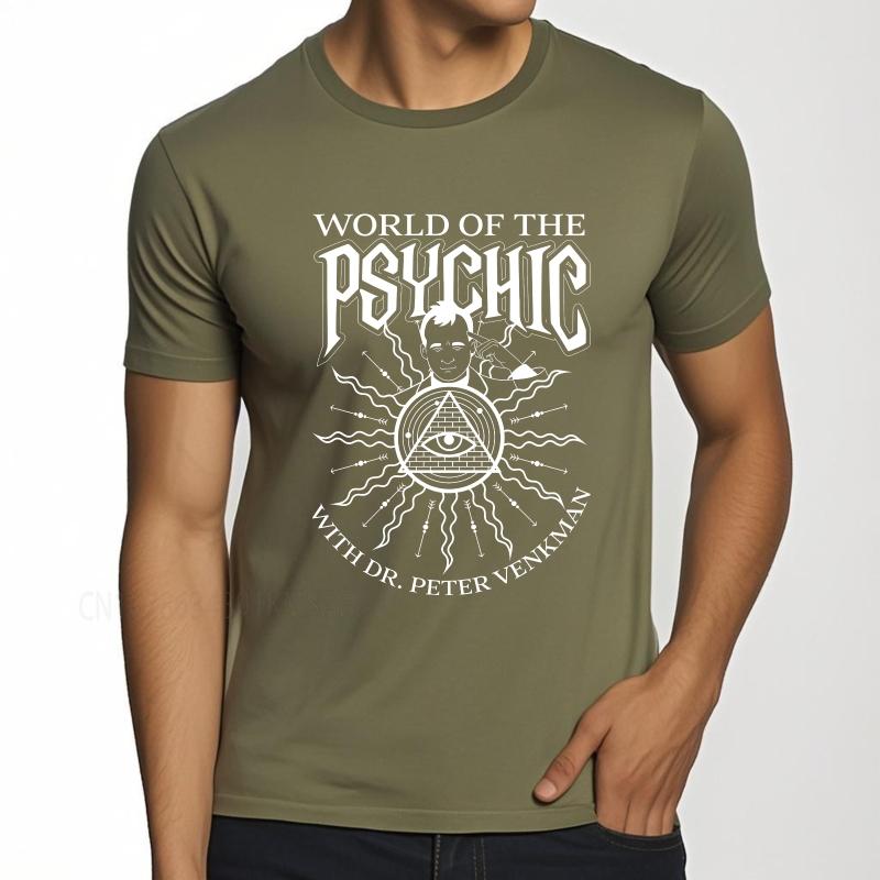 Oversized summer Unisex t shirt World Of The Psychic With Dr Peter Venkman Short Sleeve Comfortable Crew Neck Tee shirt