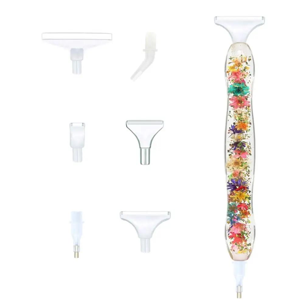 Dried Flower Diamond Painting Pen Resin Point Drill Pen Cross Stitch Embroidery Diamond Painting Accessories DIY Craft Resin Pen