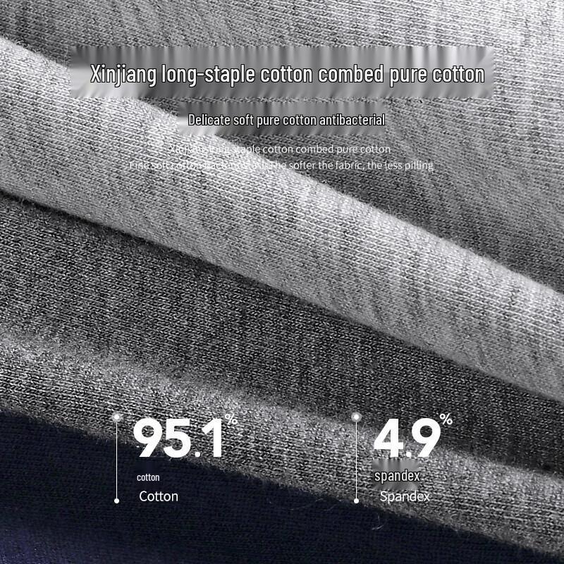 LangSha Men's All-Cotton Antibacterial Boxer Briefs