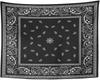 Tapestry Colorful Paisley Black Pattern Bandanna Border Scarf White Home Decor Wall Hanging for Living Room Bedroom Dorm