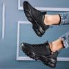 Sneakers Women Shoes Breathable Casual Flat Lace Up Black Chunky Sneakers Non-slip Walking Platform Shoes