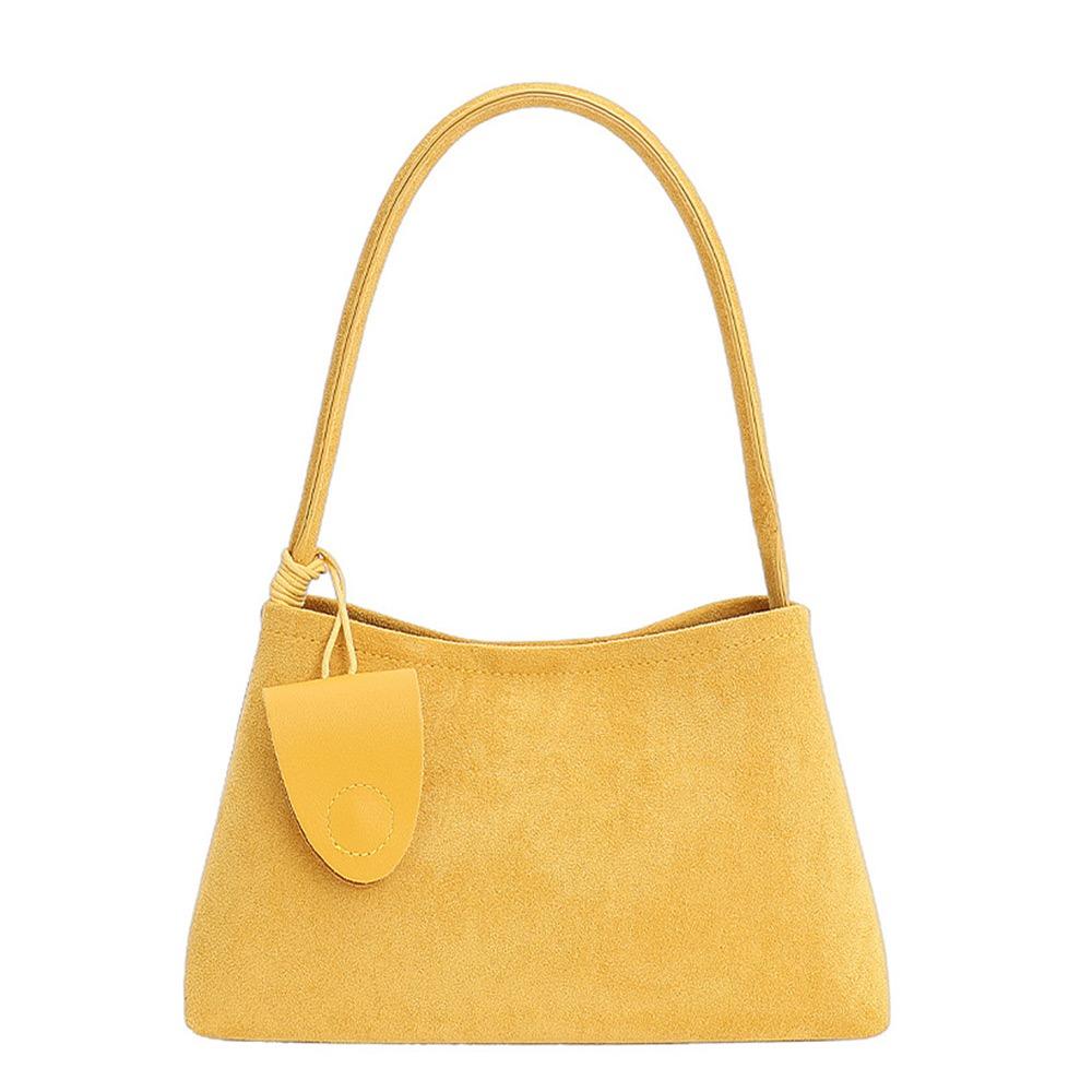 Trendy Multicolor Shoulder Bag PU Frosted Underarm Bag Comfortable Handle Large Capacity Tote Bag Commutting