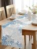 Summer Ocean Starfish Print Linen Table Runner Home Decor Watercolor Marine Life Corals Kitchen Dining Table Runners Party Decor