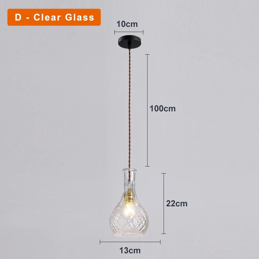 

Креативный барный подвесной светильник из кованого железа и стекла с одной головкой в стиле ретро-индустрии, резная винная бутылка из пеньковой веревки