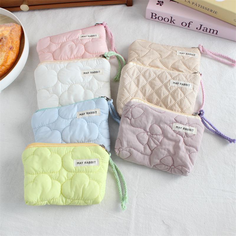 Nowy Pikowany Portfel z Kieszenią Przenośny Mini Portmonetka dla Dzieci Urocza Portmonetka Kolor Cukierka Zamek Błyskawiczny Portmonetka na Monety Ręczny Organizer na Klucze Pomadkę