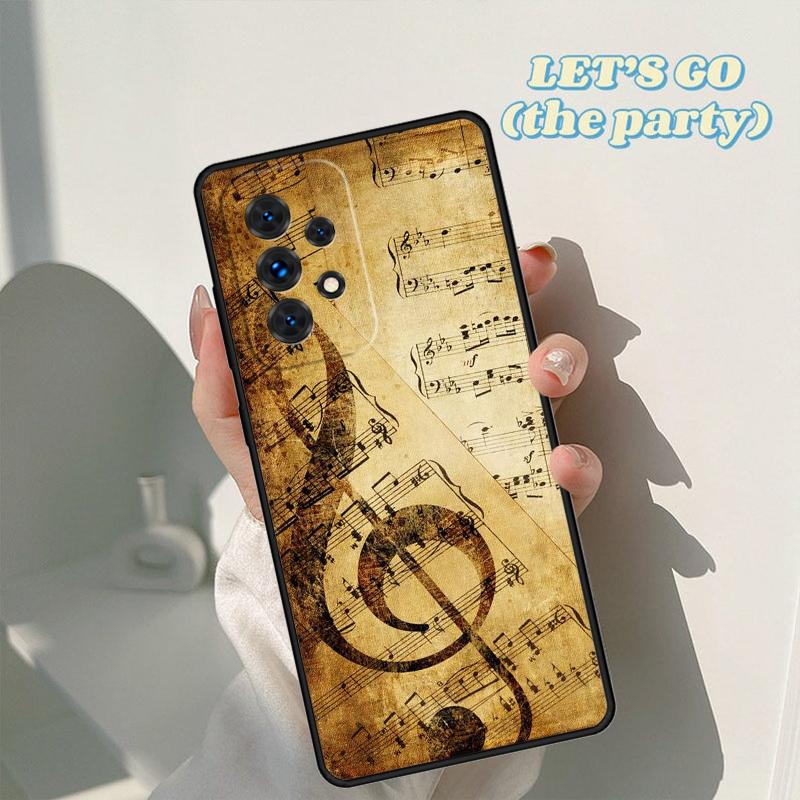 Music Notes phone case For Samsung Galaxy A42 A31 A40 A51 A71 A32 A80 A91 A52 A72 A73 A20e A21S A50 A70 A11 A12 Cover