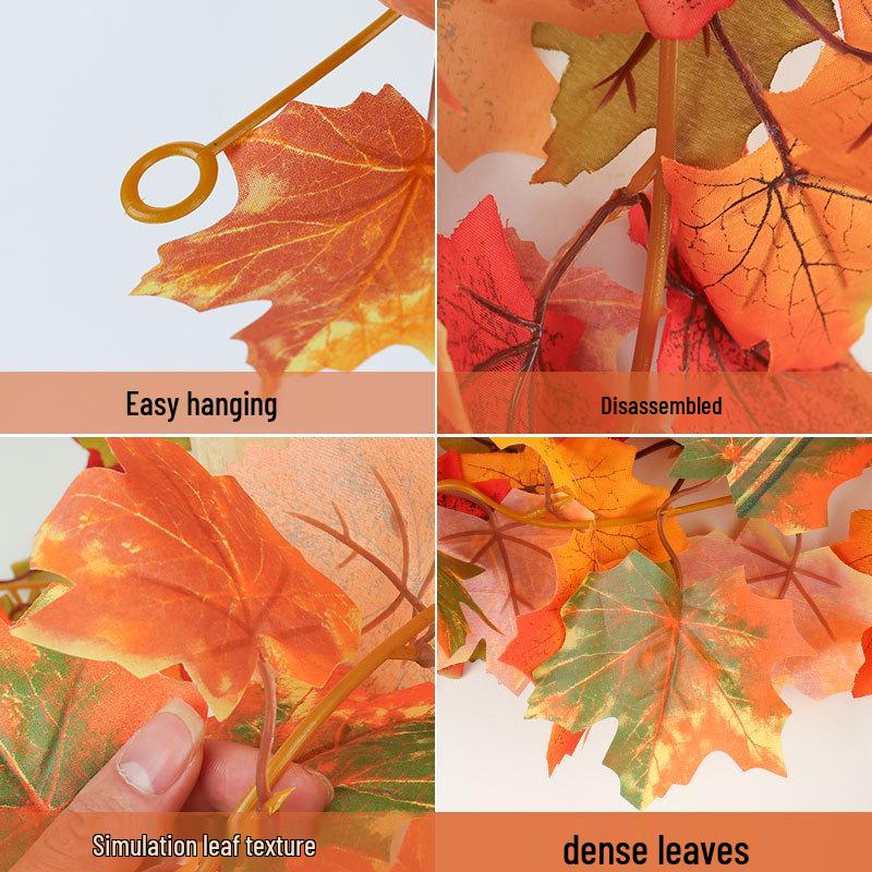 Maple Leaf Vine Autumn Hanging Ornaments for Thanksgiving and Harvest Festival Decor