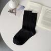 Female Spring and Summer Trend Casual All Match Pure Cotton Roll Edge Hollow Mesh Boneless in The Tube Stack Socks