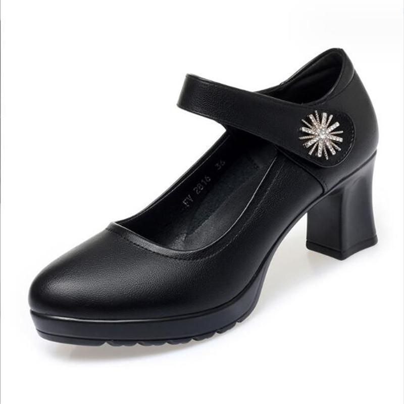 Fashion Women's High Heel Shoes Shallow Thick Bottom Platform Pumps Women Shoes 2024 Block High Heels Shoes for Office Party Wedding