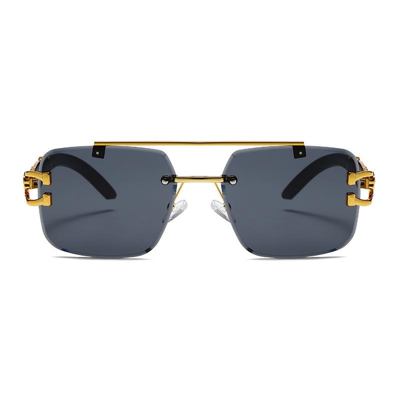 Retro Borderless Premium Sunglasses Men'S Uv Protection High-End Fashion Trend Sunglasses Women