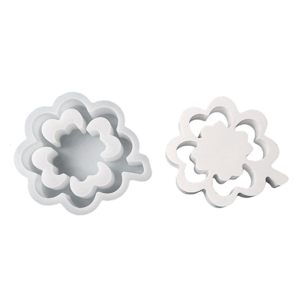 Clover Candle Holder Molds for Making Tealight Holder Room Decorations Gypsum Ornaments Epoxy Resin Casting Molds