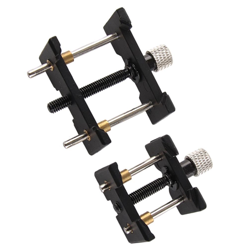 2Pcs Black Watch Movement Holder Metal Watch Repair Accessory Watchmaker Accessory  for Business Use