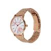 Armani Exchange Three-Hand Rose Gold Tone Stainless Steel Watch