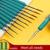 11Pcs Hook Line Pen For Watercolor Oil Painting Extra Fine Soft Wolf Hair Hand Brush Gouache Acrylic Nail Art Drawing