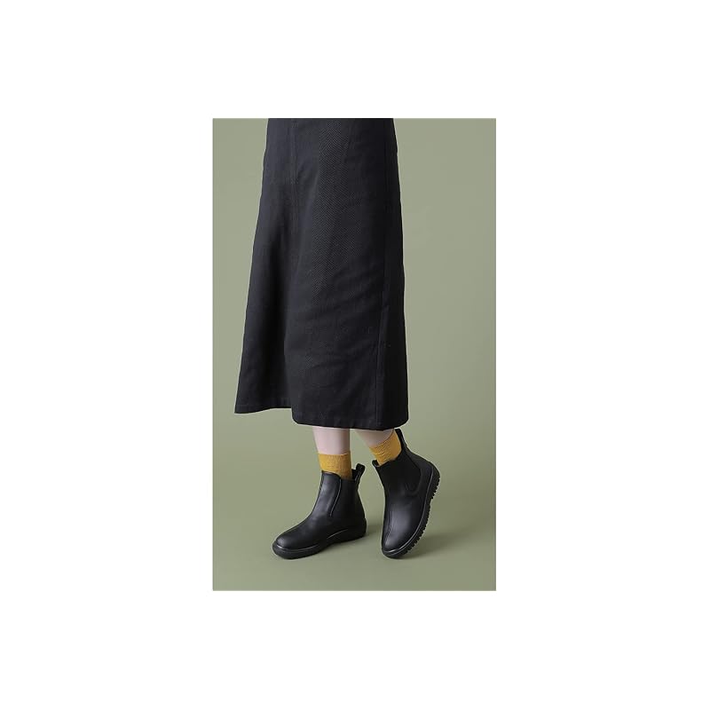 [Pansy] 4810 Water-resistant Shoes Boots for Women, Side Gore, 3E Width, 24.5cm, Suede Black