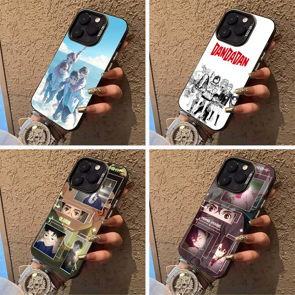 Popular anime-D-Dandadan Phone Case For IPhone17 16 11 12 13 14 15 16 Pro Max Plus Cover Colored Silver Funda Bumber