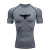 Black Eagle Men's Sports T-shirt Training Fitness Compression Workout T-Shirt Rashgard Tops Tee Quick Dry Short Sleeve T-Shirt
