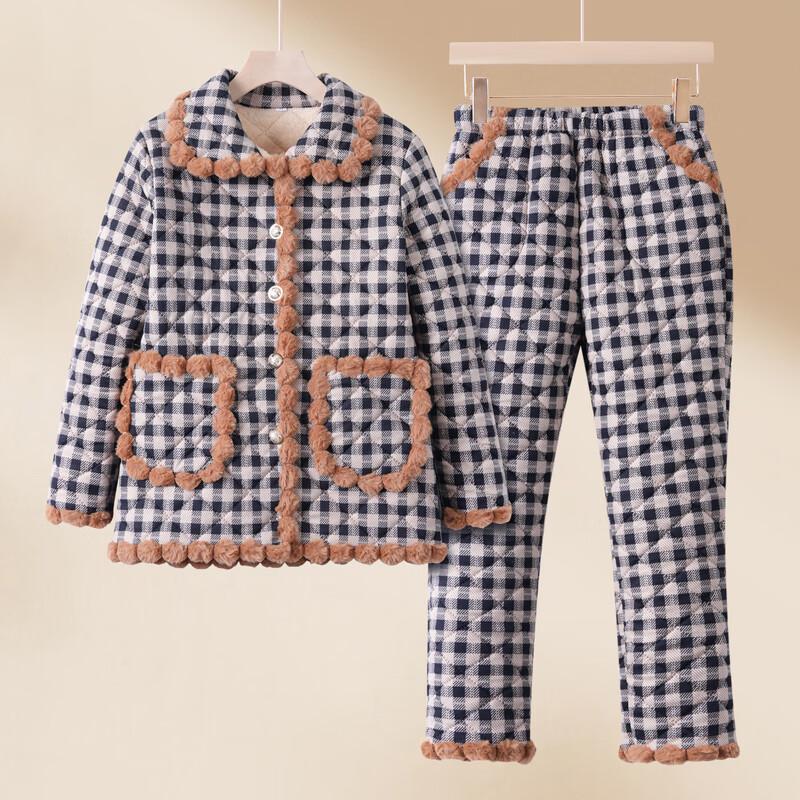 Langsha Women's Padded Winter Quilted Coat and Pants Set