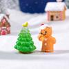 Resin Miniatures Christmas Decorations Snowman Santa Claus Christmas Tree Reindeer Figurines Ornaments New Year Child Gifts