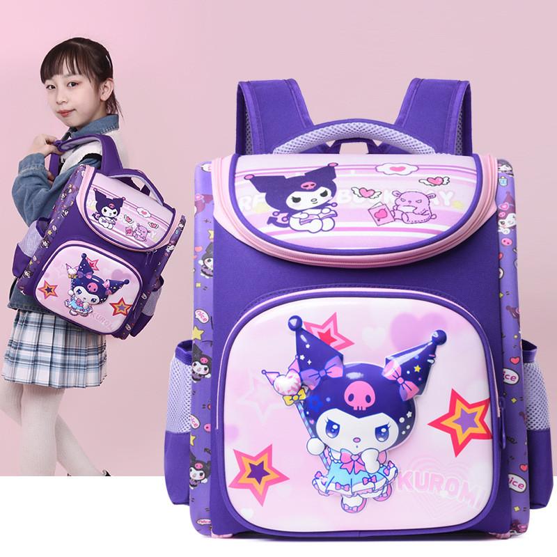 Spider Man Kuromi Stitch Angel Labubu Backpack With Durable Oxford Fabric For Preschool Kids