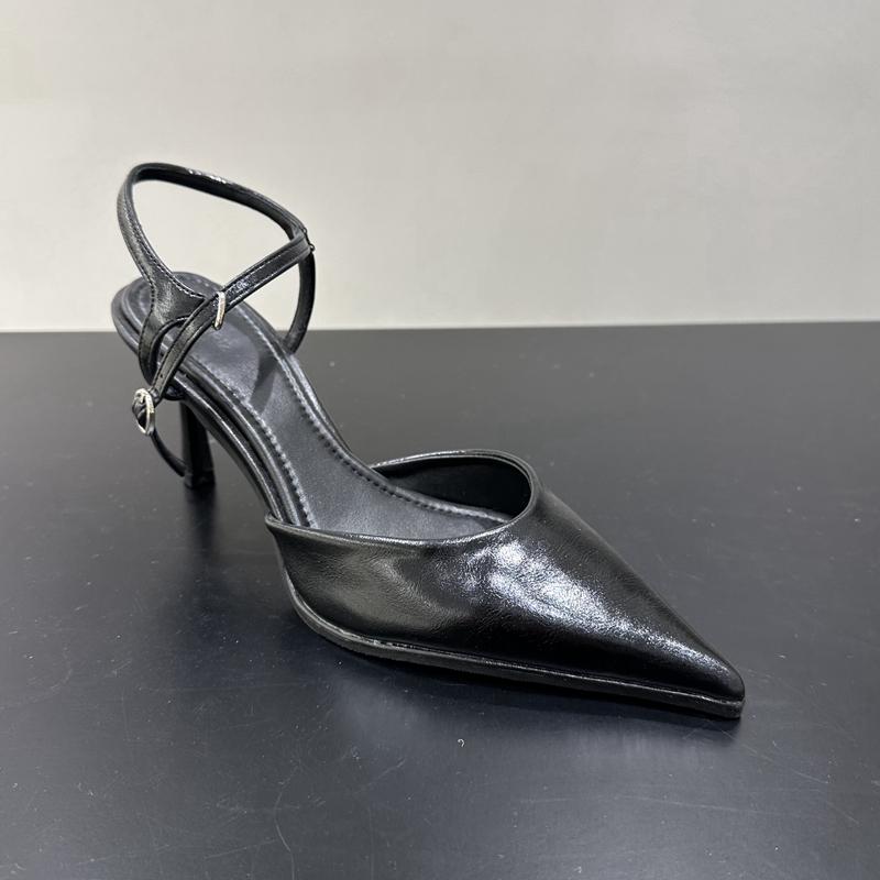 Fashion SUOJIALUN 2025 Spring New Brand Women Sandal Fashion Red Pointed Toe Ladies Elegnat Slingback Shoes Thin High Heel Dress Pumps
