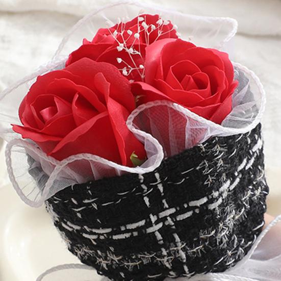 Yousheng Mini Artificial Rose Bouquet Handcrafted Simulated Flower Decoration Romantic Valentine's Day Birthday Gift for Mother Wife Girlfriend