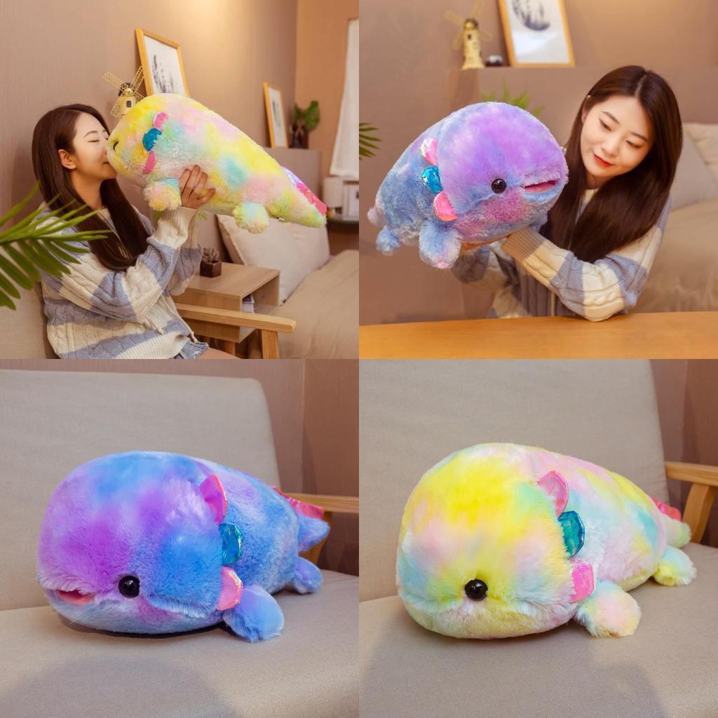 Adorable Axolotl Plush Toy Stuffed Animal Cute Dinosaur Pillow Ideal Birthday Gift