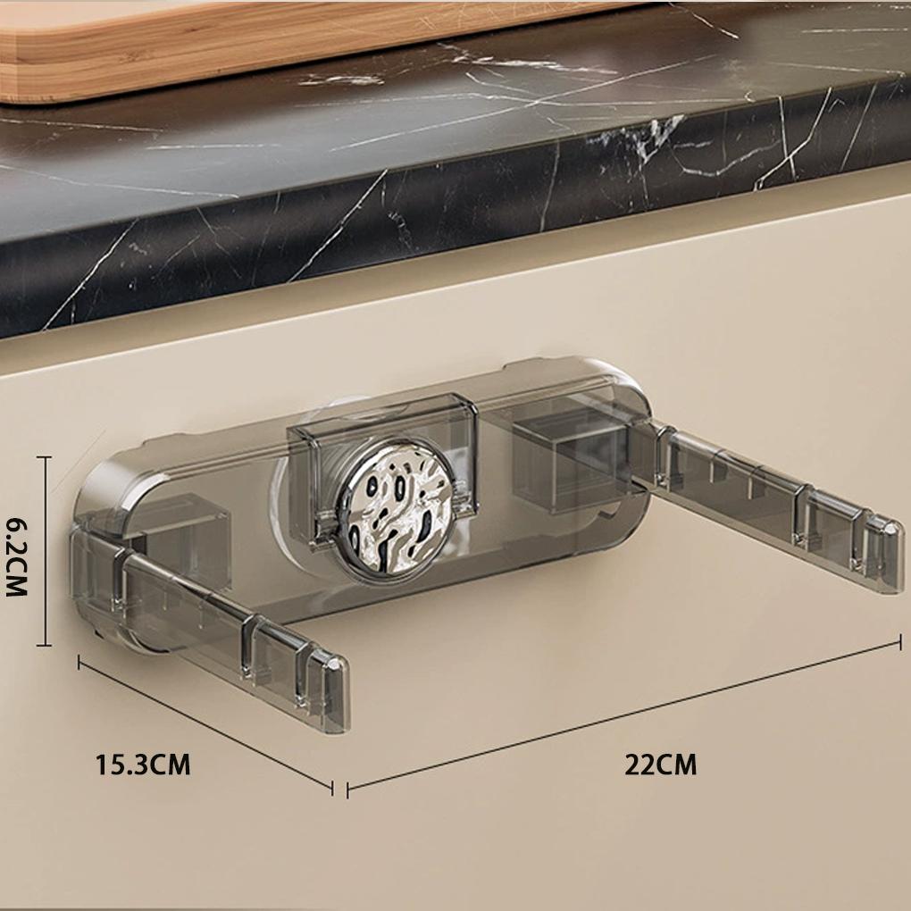 2026 New Foldable Folding Bracket, Transparent ABS Material, Simple Operation, Trash Bag Suitable For Cabinet Pantries