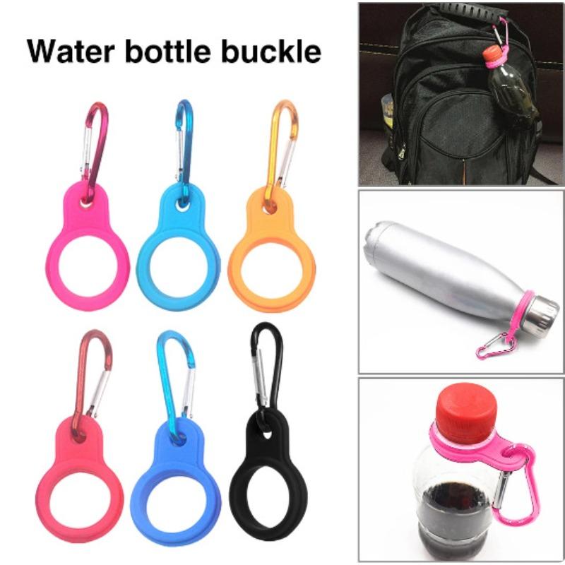 5pcs Silicone Hand-Held Buckle Water Bottle Run Outdoor Cycling Kettle Clip Backpack Hooks Cola Rock Climbing Sports Accessories