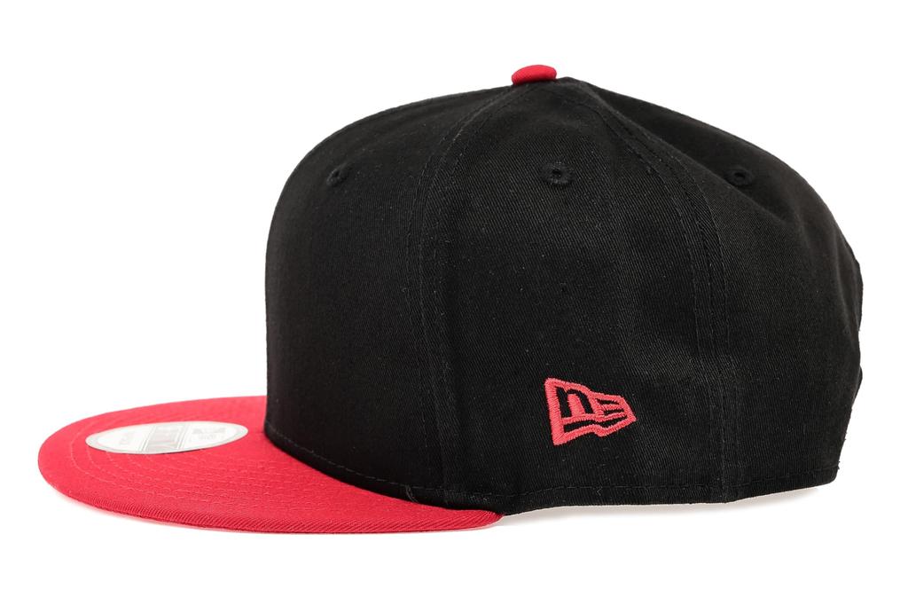 9FIFTY Flat Bill Snapback Cap [New Era] - BLACK/SCARLET