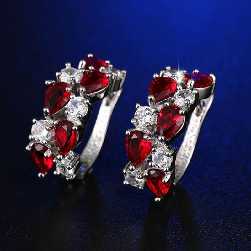 Ohrringe für Damen Schmuck 14K Gold Plated Pendientes Mode Runder Kreis Mosaik Klare Zirkonia Zirkon Stecker DIY Ohrring Schmuck