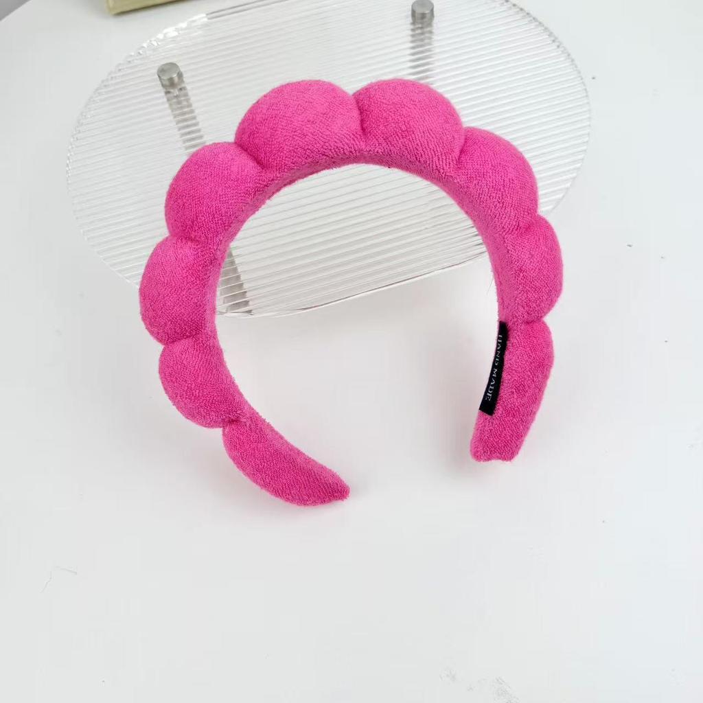 Women's Cute Blue Cloud Headband - Wide, High Skull Top for Face Washing