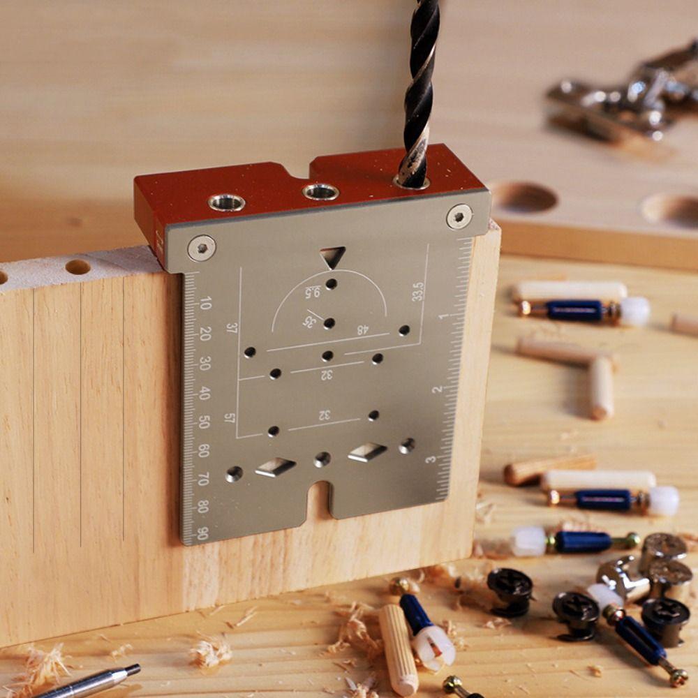 Aluminium Zinc Zinc Alloy Concealed Hinge Hole Template Perfect Hole Puncher Drill Guide Locator  Woodworking