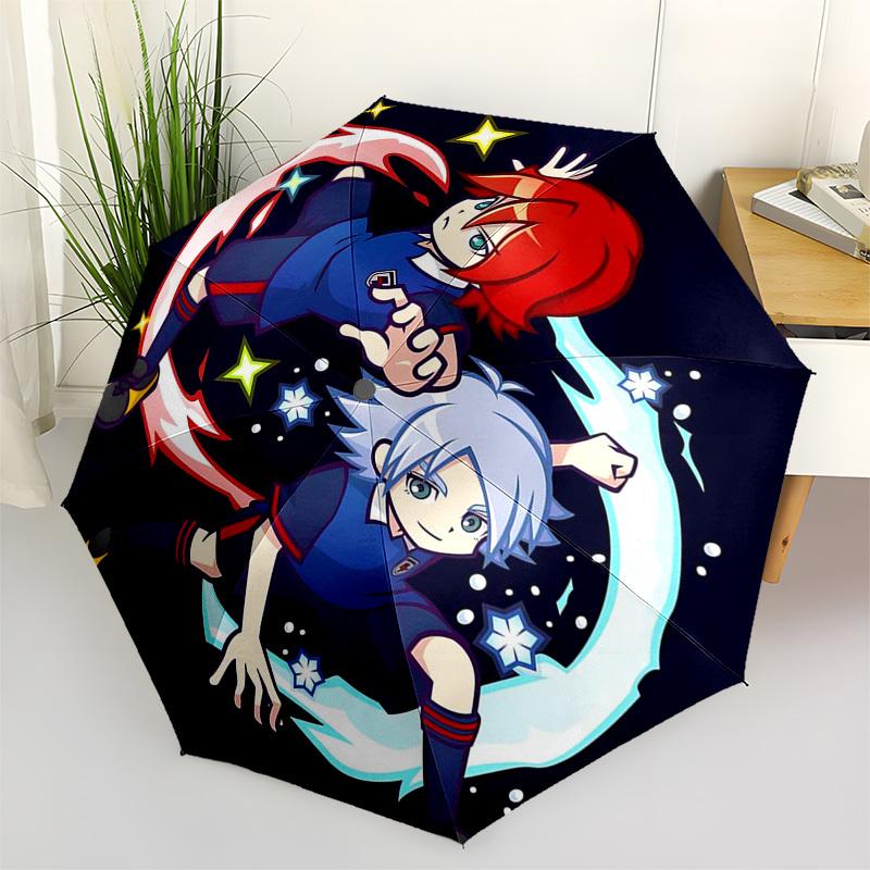 

1pc Kagamine Len & Rin Outdoor Umbrella: Automatic Opening/Closing, Portable 3-Fold Design, 8-Rib Iron Frame - Perfect Gift for Fans, Travelers, Daily